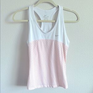 Nike Dri-FIT White and Orange Tank